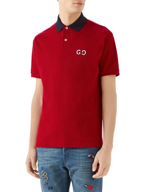 gucci polo red|saks gucci polo.